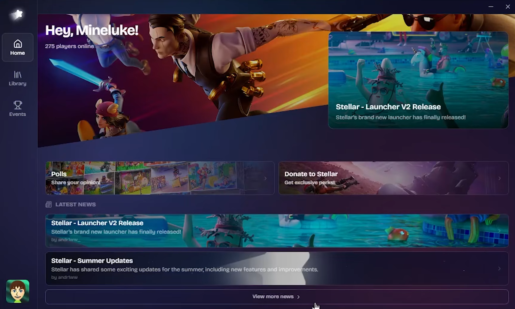 Project Stellar Interface